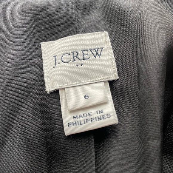 J Crew Factory Lightweight Wool Blazer Black 6 Career Tailored Office Academia - Picture 3 of 7